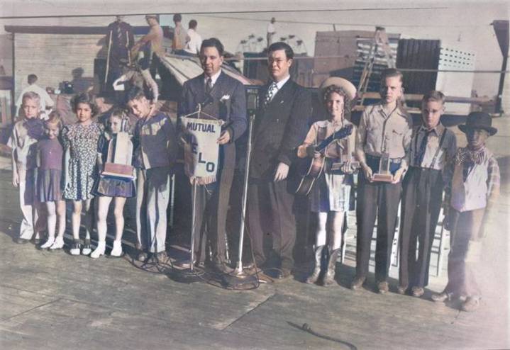 October 3, 1945 Mississippi-Alabama Fair and Dairy Show talent contestants with young Elvis Presley